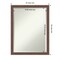 Beveled Wood Bathroom Wall Mirror, Distressed Rustic Brown Frame